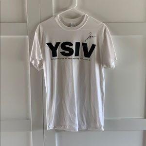 Logic YSIV signed merch short sleeve tee.